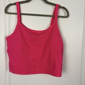 Nuuds XL Elevate Scoop Tank Fuschia Cropped Sporty